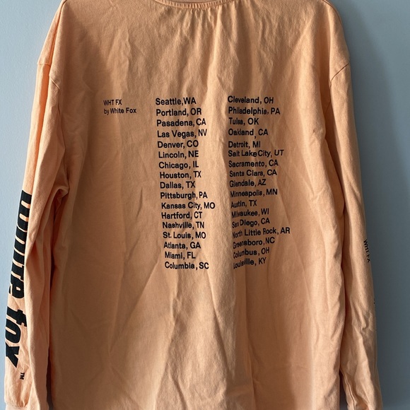 WHITE FOX Boutique Creamsicle Orange Long Sleeve Shirt - Picture 4 of 7